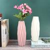 White Plastic Flower Vase for Home Decoration, Imitation Ceramic Flower Pot