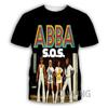 Винтажная 3D футболка ABBA SOS с принтом по всей поверхности, футболка для любителя музыки, размеры S-5XL