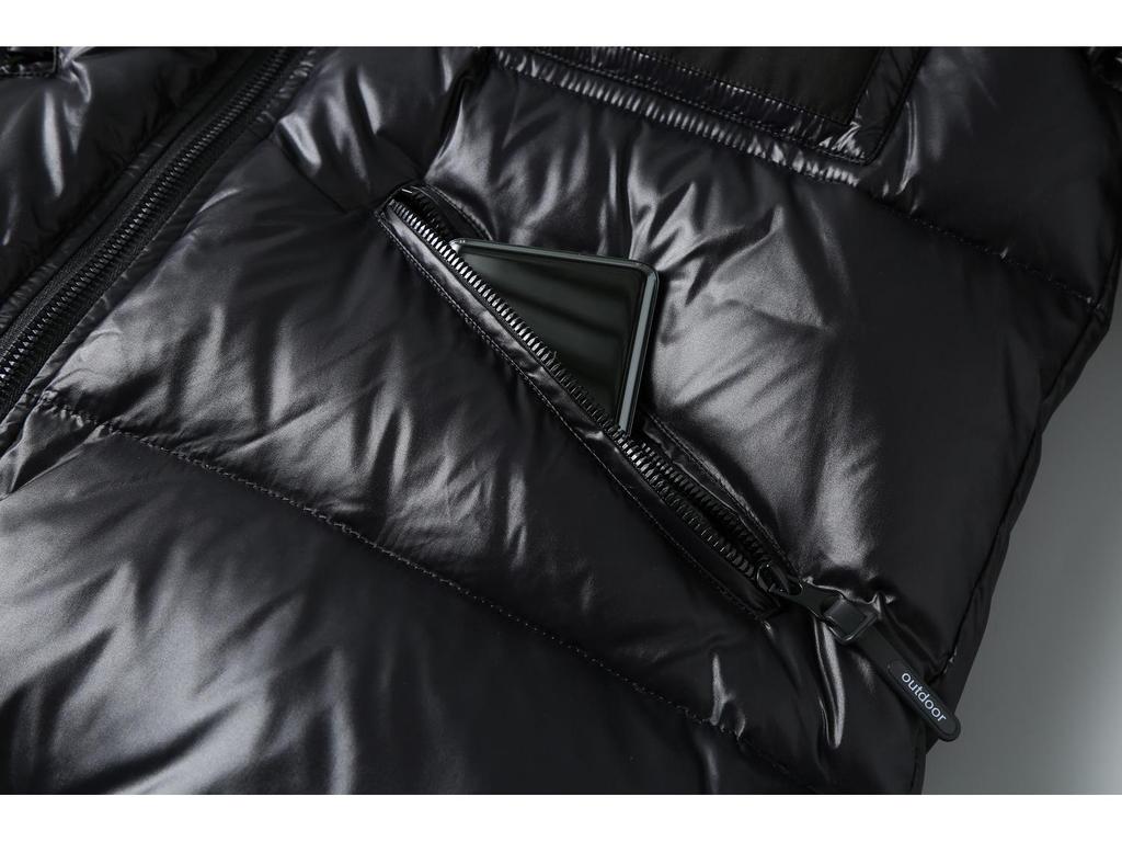 Мужская модная блестящая зимняя пуховая куртка