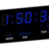 Будильник, многофункциональный, с дисплеем температуры, электронные часы с вечным календарем для