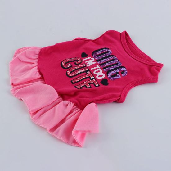 Красивое платье для домашних животных с узором в виде сердца. Инновационное тонкое трикотажное хлопковое платье для собак на каждый день.