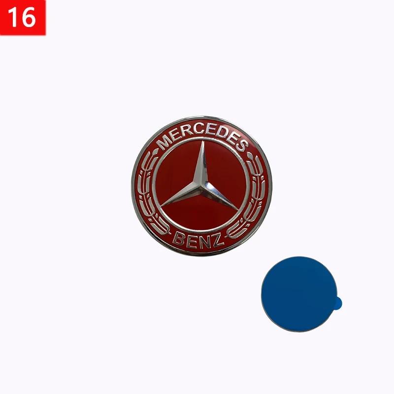 57mm Star Flat Hood Bonnet Logo Mercedes-Benz AMG Emblem Badge Stickers W204 W124 W201 W202 W212 W220 W205 Automobile Accessory