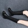 Women's Long Boots Round Toe Middle Heel Ladies Knee High Shaft Shoes Platform Comfortable and Elegant Winter 2024 Novelty Trend