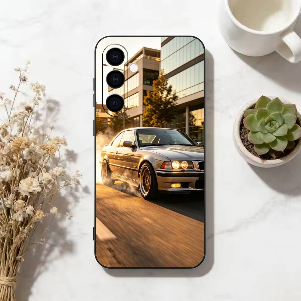 M3 E36 Мощный Олдтаймер Чехол для Телефона для Samsung Galaxy A73,A72,A71,A70,A53,A52,A51,Мягкий Силикон Черный Чехол