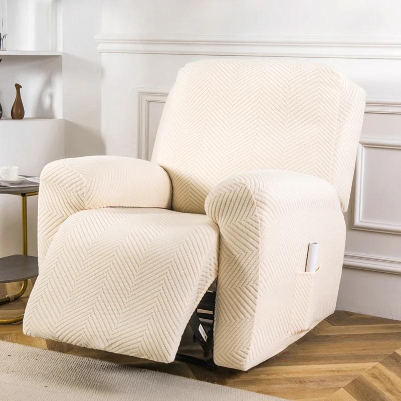 1/2/3 Seater Jacquard Recliner Sofa Cover For Living Room Stretch Single Couch Slipcovers All-Inclusive Armchair Slipcovers Home