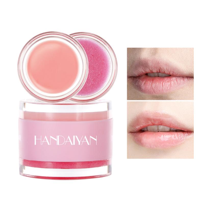 Скраб для губ двойного действия и увлажняющий бальзам для ежедневного ухода за кожей