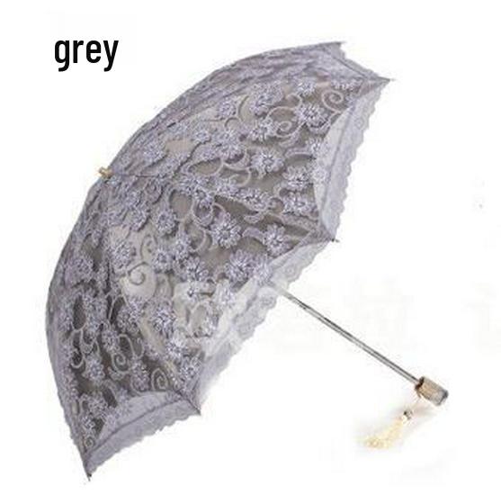 Aurora H3206 Кружевной Черный Двухслойный УФ Солнцезащитный Зонт