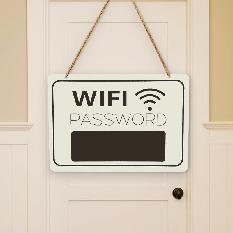 Wall Decor Durable Wooden Wifi Password Sign No Electricity Required for Home