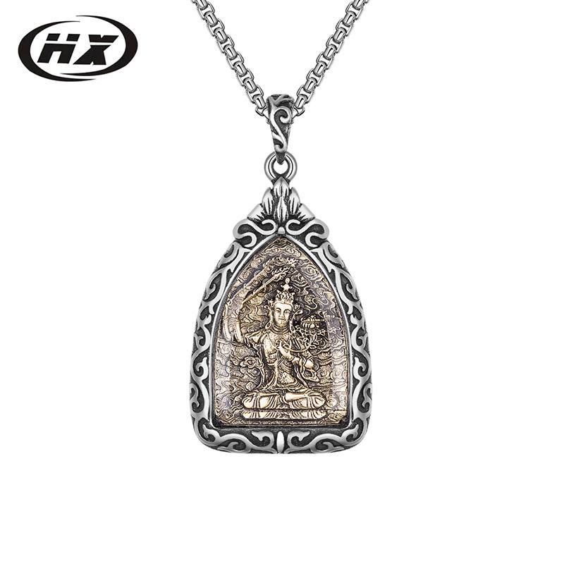 Stainless Steel Zodiac Necklace with Eight Guardian Deities