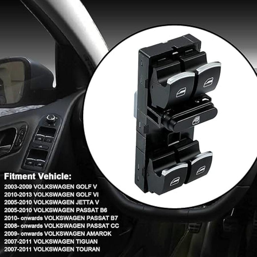 Driver Side Master Power Window Control Switch for 2005-2013 CC Golf Jetta Passa