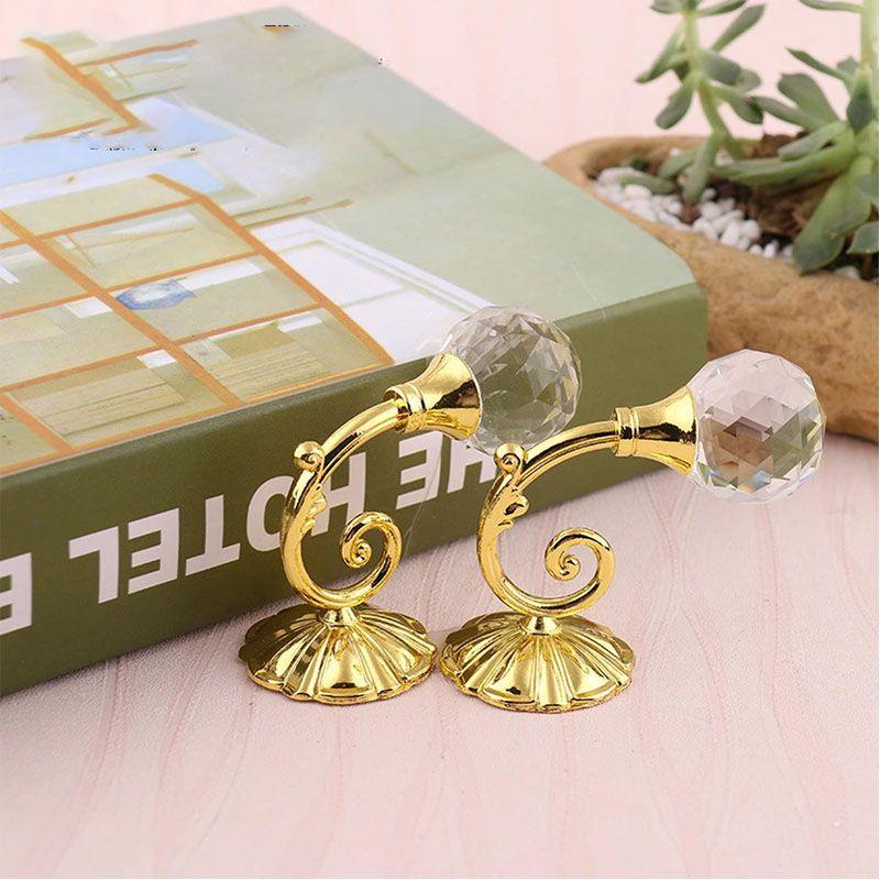 Large Metal Crystal Ball Curtain Hooks Tassel Wall Tie Back Holder Hanger