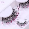 3D густые завитки шелковых ресниц многоразовые цветные блестящие накладные ресницы Estension вечерние инструменты для макияжа на Хэллоуин