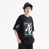 MLB SS23 New York Yankees Vintage Floral Print Cool Dry Trendy Short Sleeve T-Shirt Unisex Tops Black 3ATSI0133-50BKS