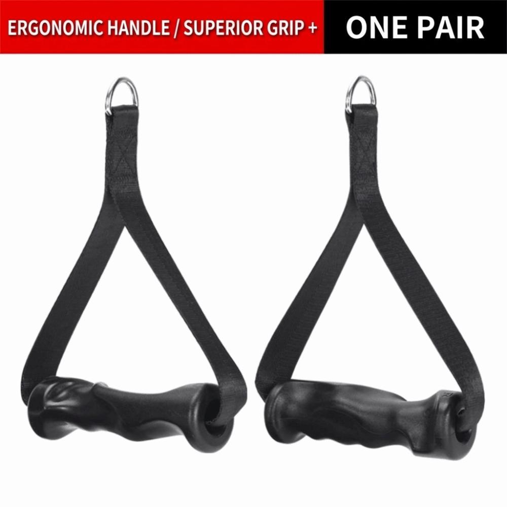 1Pair Ergonomic Resistance Band Handle Non-Slip Pulley Handle Lat Pulldown System
