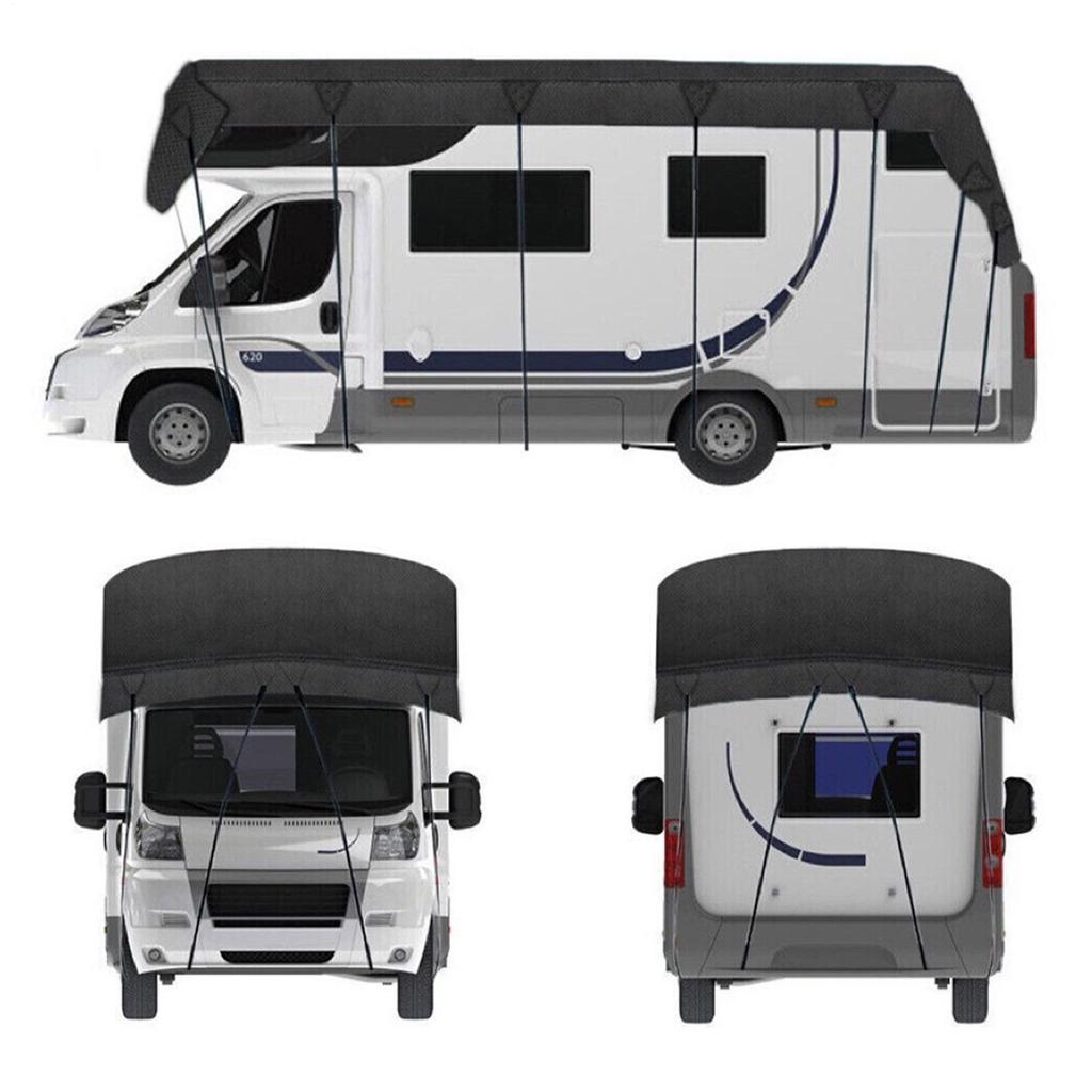 Тент для грузовика Водонепроницаемый Всепогодный Тент для прицепа для путешествий Автодом Защита от разрывов Тень 210D Защитник с сумкой для кемпинга Пляж Дождь