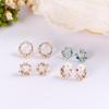 Cute Small Wreath New Colorful Fashion Metal Earring Stud Earrings Flower Circle Drop Earrings