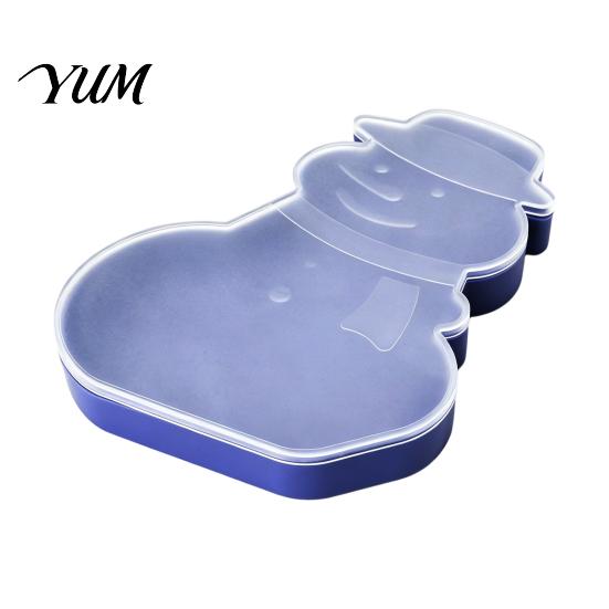 School Supply Storage Box Christmas Serving Tray with Airtight Lid, Decorative PP Food Organizer, Festive Countertop Moisture Proof Container Holiday