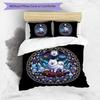 Winter Dog Fantasy Pattern Bedding,Quilt Set Quilt Cover Pillowcase Home Birthday Gift (1*duvet cover+2*pillowcase,without core)