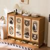 Mid Ancient Style Bamboo Shoe Cabinet, Large Capacity Simple Narrow Shoe Cabinet, Multi-layer Shoe Cabinet, Living Room Cabinet