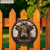 Retro Wooden Welcome Sign with Highland Cattle Design - Charming Decorative Plaque for Farmhouse, Front Door, Herd Decorations - Ideal Gift for Family