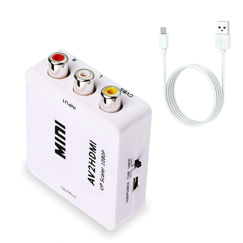 VAORLO RCA в HDMI AV в HD GANA 1080P Mini RCA Композитный CVBS AV в HD видео аудио конвертер адаптер, совместимый с PAL