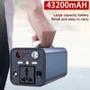 110V/220V 43200mAh Portable Power Generator Power Station Solar Peak Emergency Energy Supply Car Outdoor Camping Battery Charger
