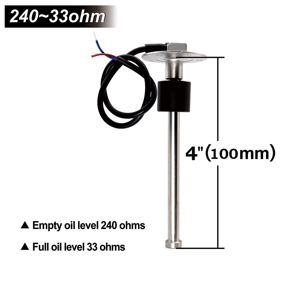 AD 240-33 ohm Tank Water Level Indicator with 7 Color LED Digital Level Gauge for Marine Boat Oil Tank Fuel Level Sensor 12V/24V
