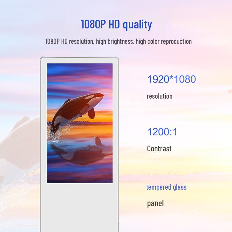 Wanaoo Slim Full HD Wall-Mounted Commercial Digital Signage Display CN plug (adapter included)