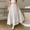 Women Casual Mid-Waist Layered Lace A-Line Skirts