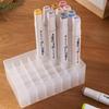 30/40Grid 2pcs Large Capacity Marker Pen Transparent Plastic Storage Base Slots,multi-function Storage Color Pen Base Rack.