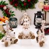 Charming European Style Knitted Christmas Ornaments Featuring Snowman Reindeer And Elderly Figurines For Festive Holiday Decor