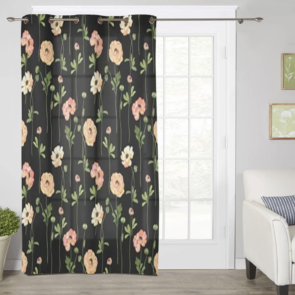 Bohemian Retro Шторы Тонкие Полиэстер Солнцезащитные Оконные Декоративные Бохо Печать Шторы Спальня Готовые Шторы