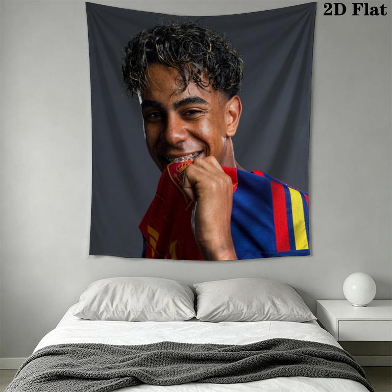 Lamine Yamal Wall Tapestry Aesthetic Wall Hanging Printed Fabric Blanket Decorative Tapestries for Bedroom Living Room Home Decor