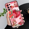 Phone Case For Samsung A17 A55 A16 A56 A35 A15 A53 A54 A33 A34 A25 A05S A52 A52S A07 A26 A06 Strawberry Cat Cartoon