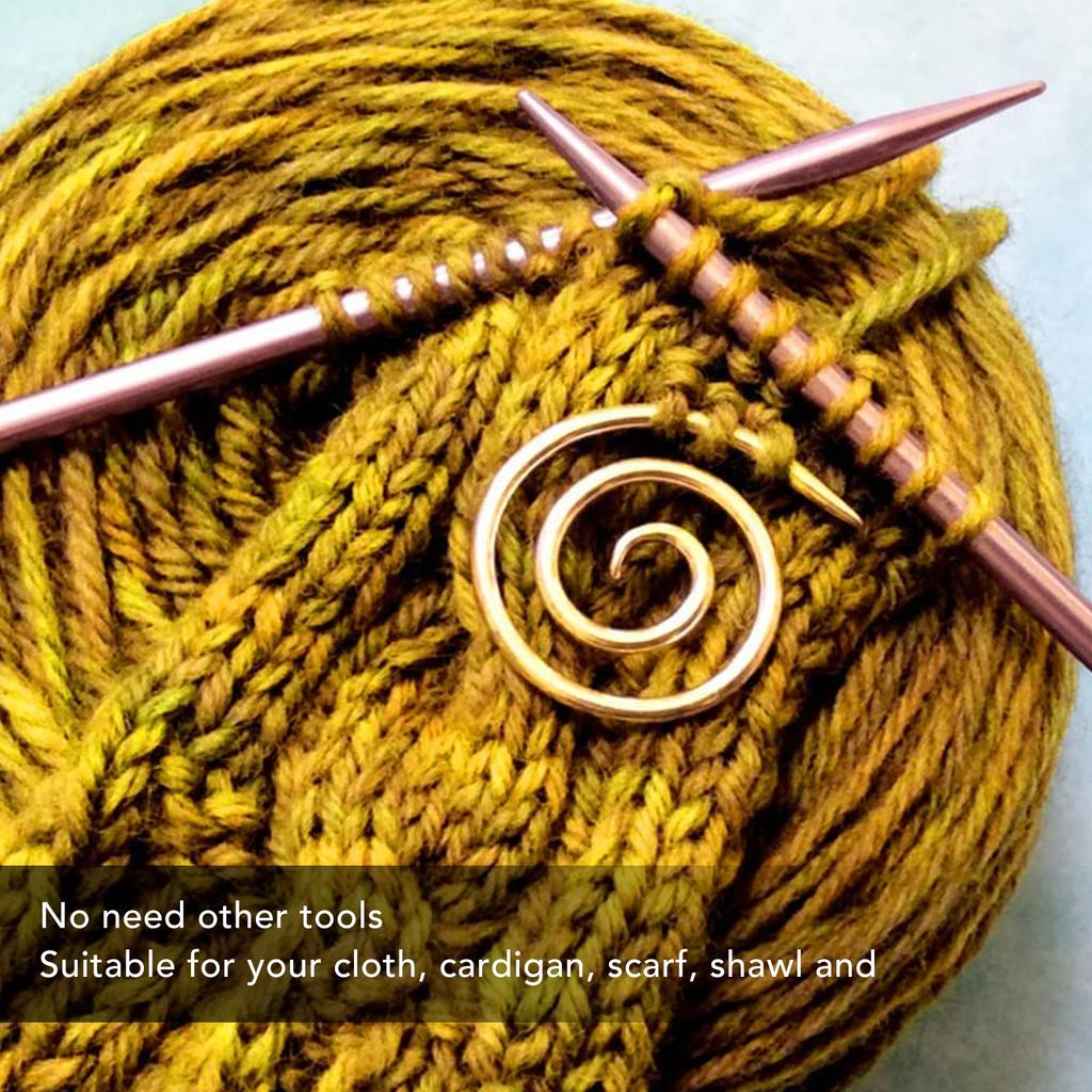 3Pcs Spiral Cable Knitting Needle Lightweight Convenient Stainless Steel Household Knitting Needle for Scarves Shawls Hats