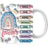 3D День учителя День учителя Керамическая кофейная кружка Чайная чашка Подарок учителю Радуга Математика