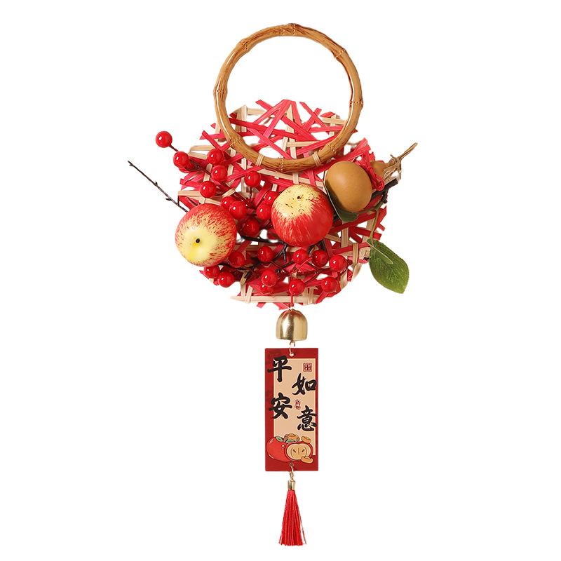 New Year of The Snake Spring Festival Decorative Pendant Wealth Fruit New House Moving Into The Door Handle Living Room Atmosphere Hanging Decoration
