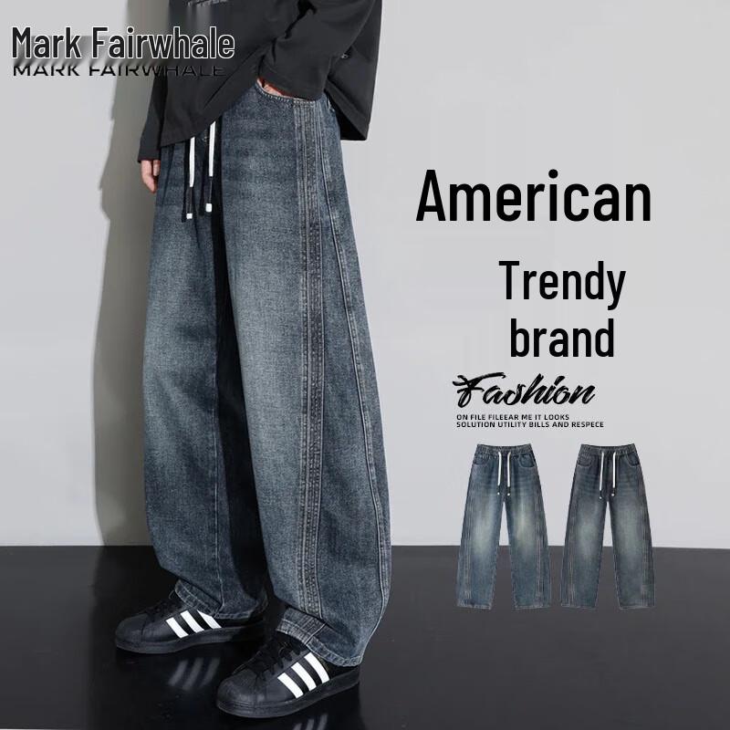Mark Fairwhale Мужские американские модные джинсы прямого кроя