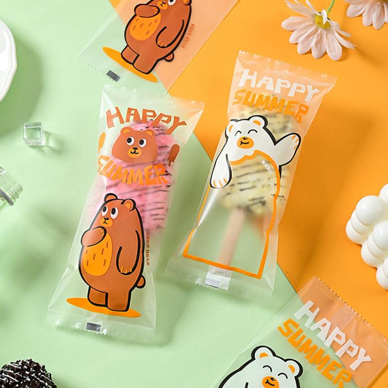 100 шт. Одноразовые пакеты для фруктового льда, толстые, для замороженных фруктовых льдов, пакеты для упаковки конфет и продуктов питания, для ручного приготовления мороженого