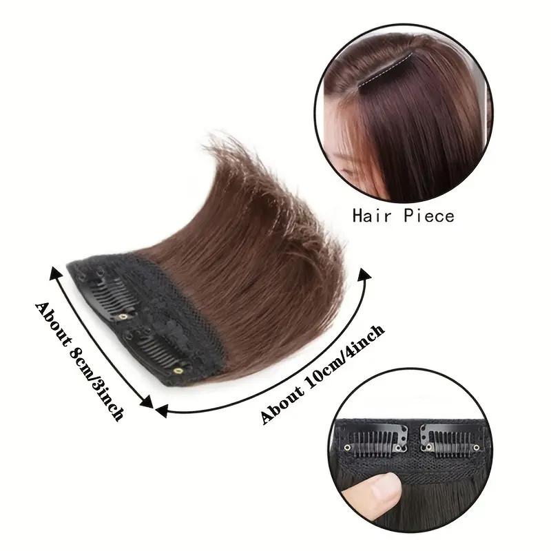 LISI HAIR Hair Pad Patch For Women Synthetic Smooth And Fluffy Clip-In Hair Extensions Invisible Hairpiece Pads Adding Hair Volume Daily Use