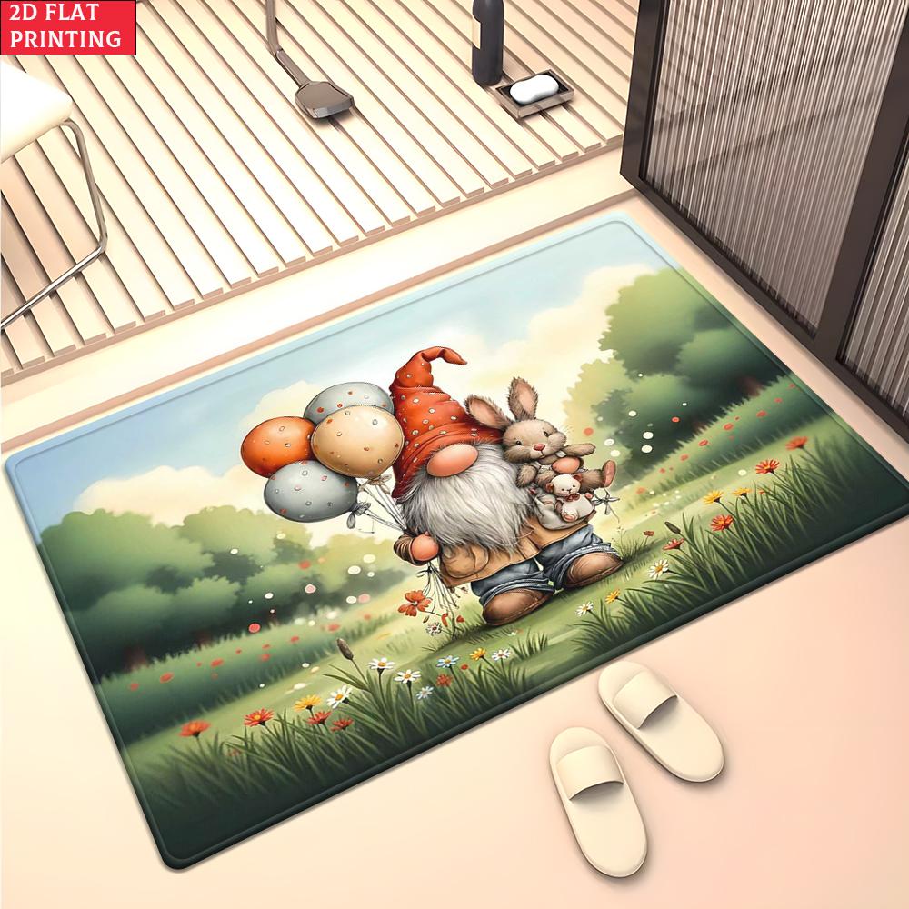 Cute Rabbit Easter Eggs Large Room Carpet Non Slip Cartoon Kids Bedroom Living Room Floor Mat Home Decor Children's Play Carpet