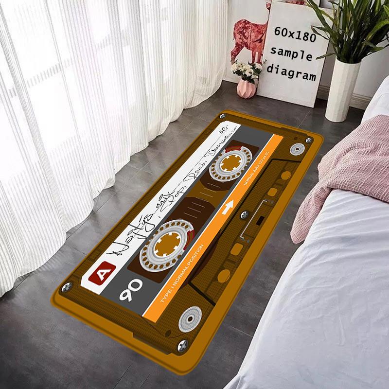 Entrance Doormat Turntables Balcony Rugs Vintage Music Tape Living Room Carpet Non-slip Foot Mats Bath Rug Floor Mat Ideal Gifts