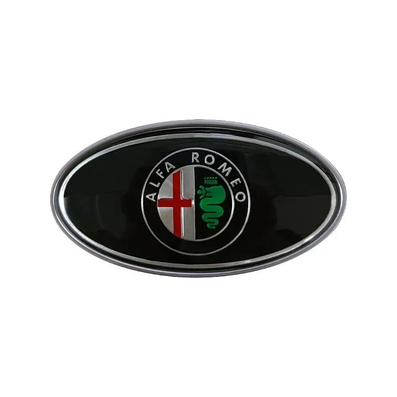 Metal Car Front Emblem Trunk Badge for Alfa Romeo 155 156 159 Mito Giulia GT Brera Spider Giulietta 147 166 147 Auto Accessories