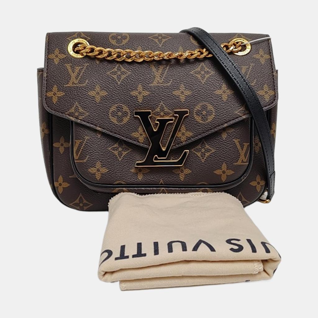[Б/У] Passy Classic Monogram Сумка-мессенджер из покрытого канваса с кожаной отделкой, с регулируемым плечевым ремнем - Очень хорошее состояние #1YI7XDI