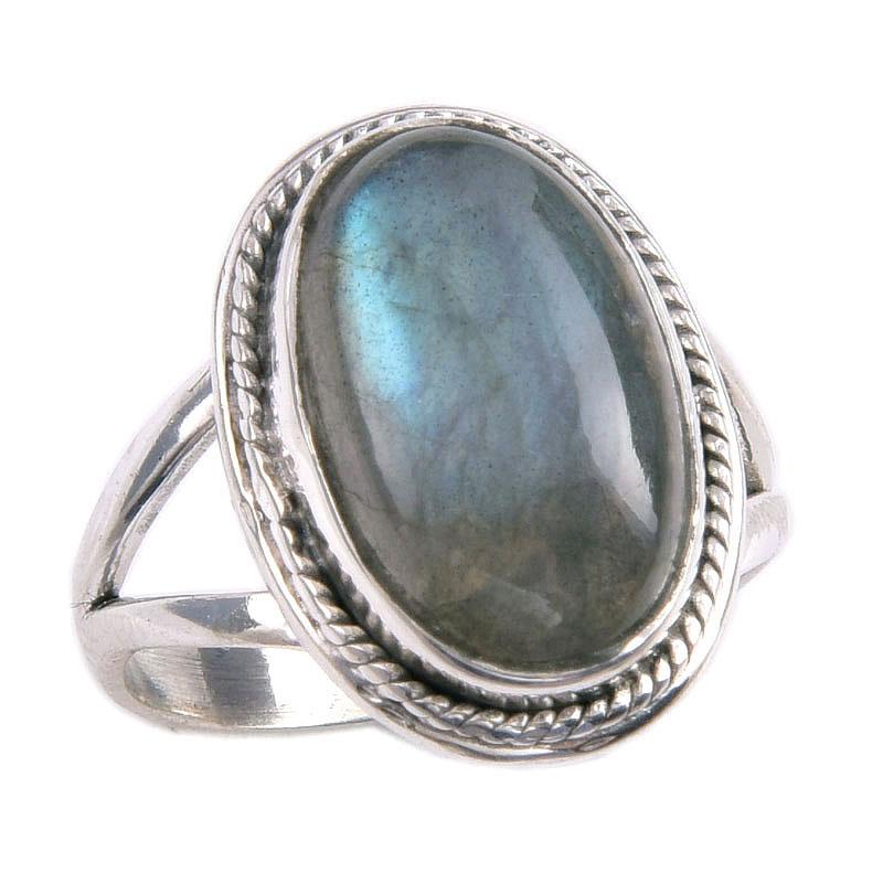 Натуральный лабрадорит драгоценный камень 925 цельное стерлинговое серебро ювелирное кольцо размер 6 b9e00