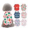 Pet T-shirt Washable Print Durable Soft Dress Up Christmas Elements Dog Sweater