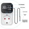 Timer Socket Digital Thermostat 220v Temperature Controller Socket Outlet With Timer Switch Cooling Heating Temperature Sensor