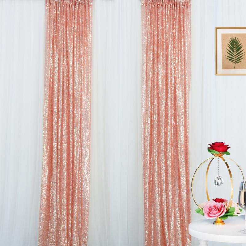 CANXING 2 шт. 61 см * 243 см занавеска с блестками для свадьбы, дня рождения, Хэллоуина, вечерние украшения, фотография вживую