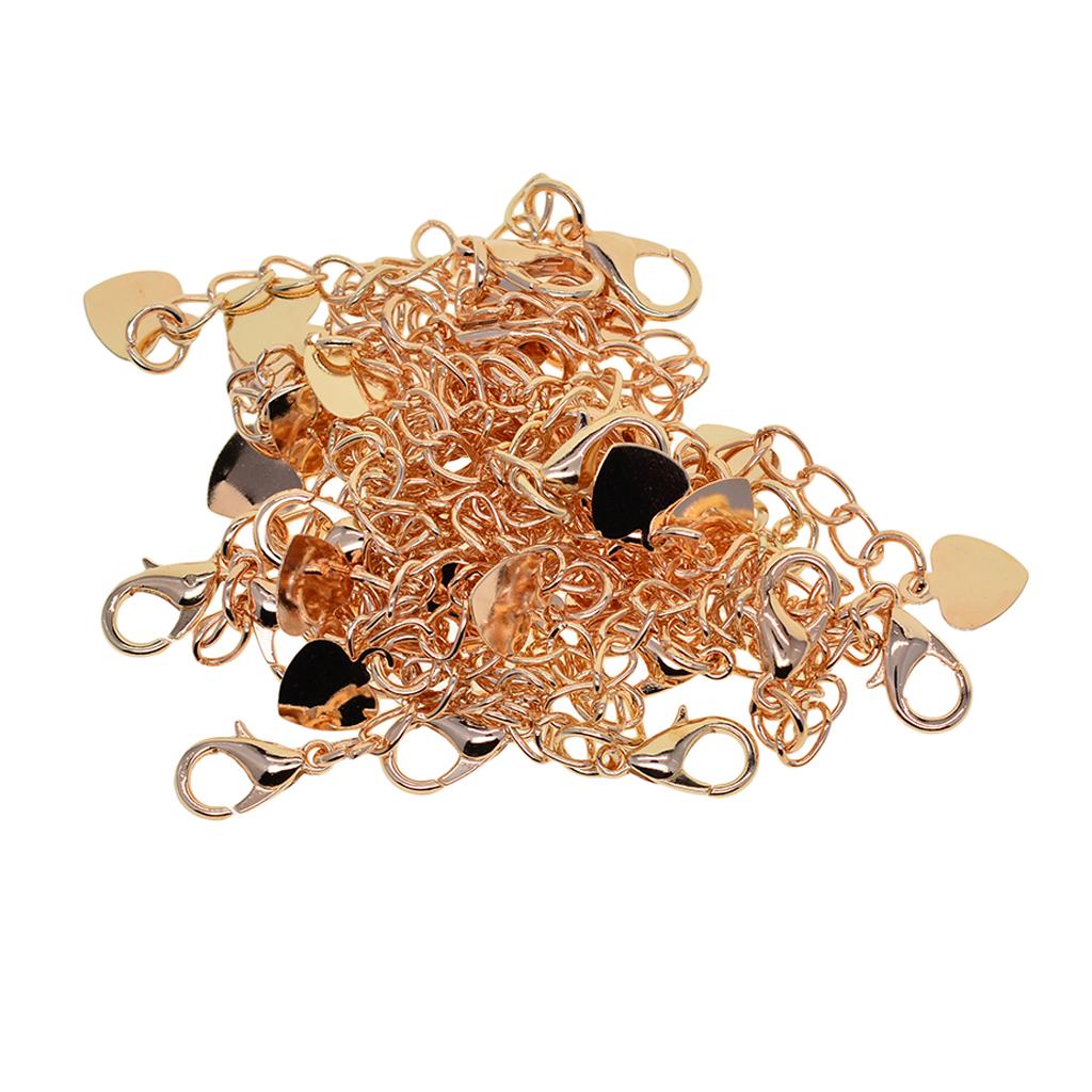 20 Sets Necklace Bracelet Chain Extenders with Lobster Clasps Bronze