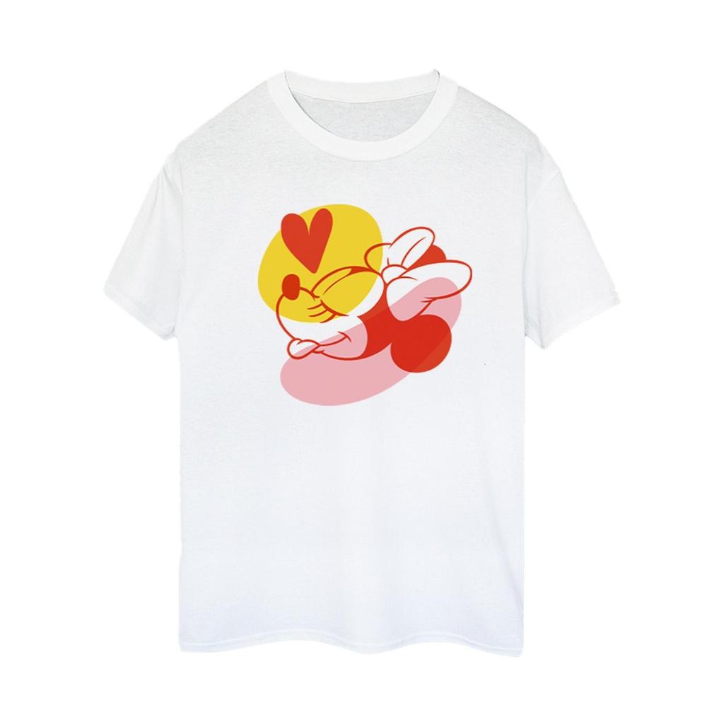 Disney Womens/Ladies Minnie Mouse Tongue Heart Cotton Boyfriend T-Shirt